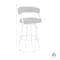 Armen Living Dione 26" Counter Height Swivel Black Faux Leather and Brushed Stainless Steel Bar Stool 840254335158 - alternate 5